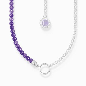 THOMAS SABO charm nyaklánc Amethyst beads silver  nyaklánc KE2190-007-13