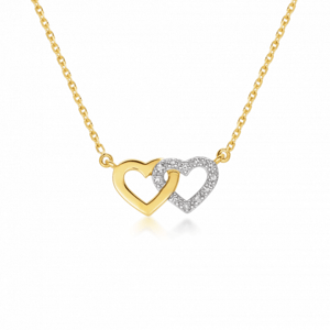SOFIA DIAMONDS arany nyaklánc, amelyet szív és 0,05 ct gyémánt köt össze  nyaklánc GEMCS30038-18
